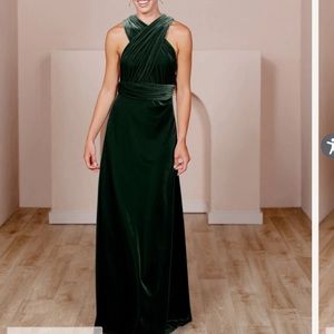 Revelry Micah Dress Emerald 613 Size Small (S) regular length no alterations